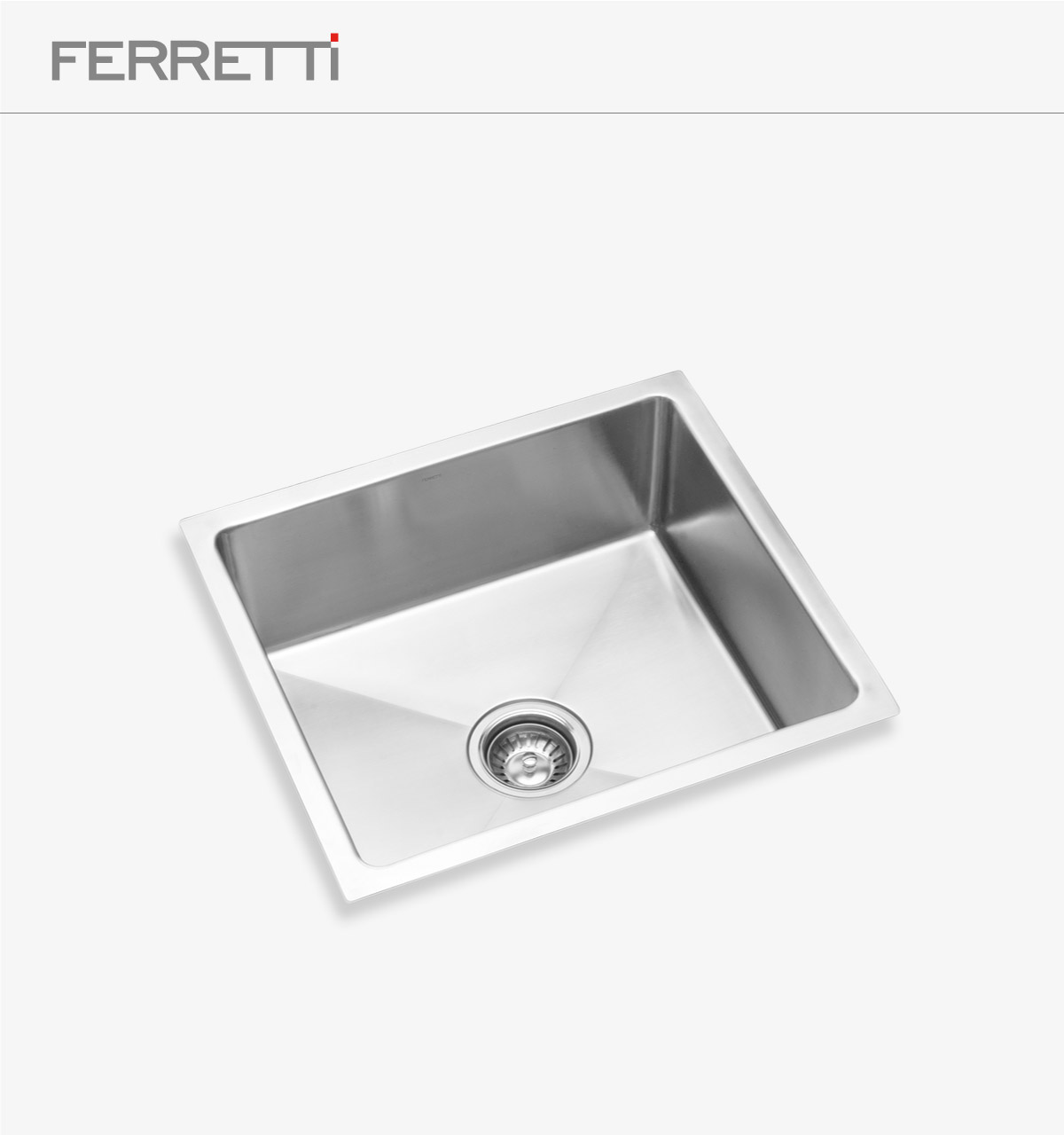 Flatt empotrable Signature con rebose de una poza 45x40x20cm
