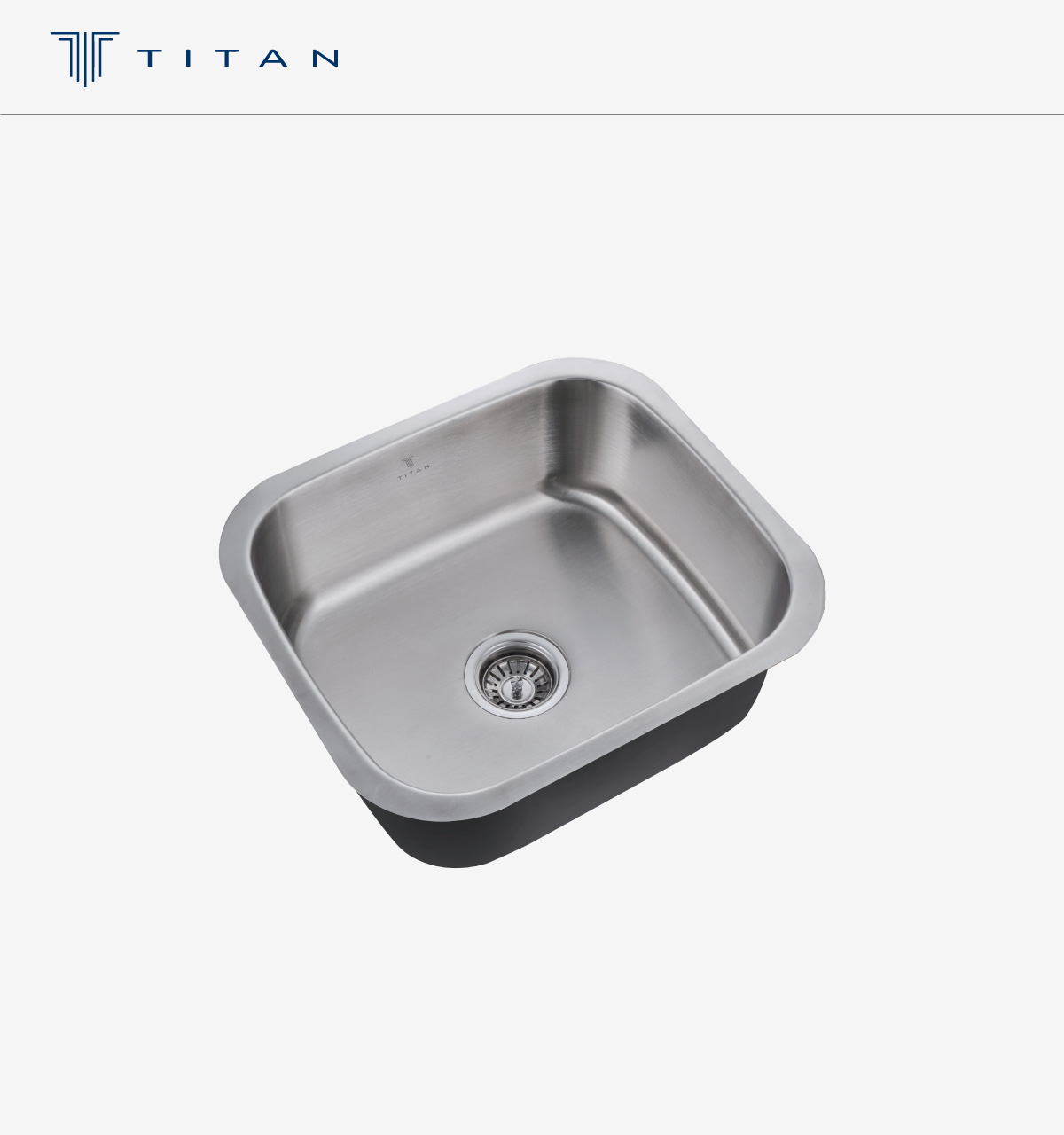 LAVADERO TITAN HELIOS EMPOTRAR C/REB 1P 40*46*20CM ESP 0.8MM INCL DESAGÜE 3 1/2" + CANAST OBS.TRAMPA PVC 1 1/2